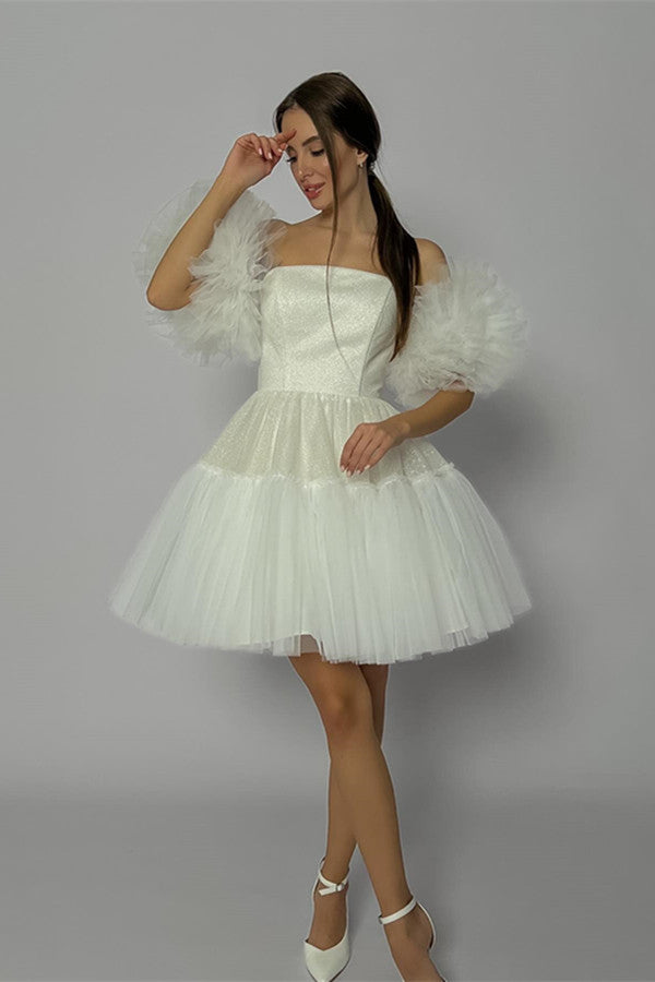 New Arrival Short Party Dress With Long Sleeves Dream Dress Homecoming Dress c2534 main image 1