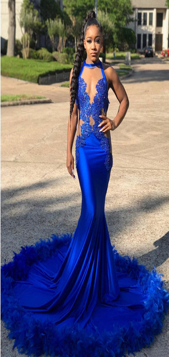 royal blue mermaid prom dresses 2019 Royal Blue Sexy Lace Mermaid Long Prom Dress, New 2019 Party Dress –  Berryera