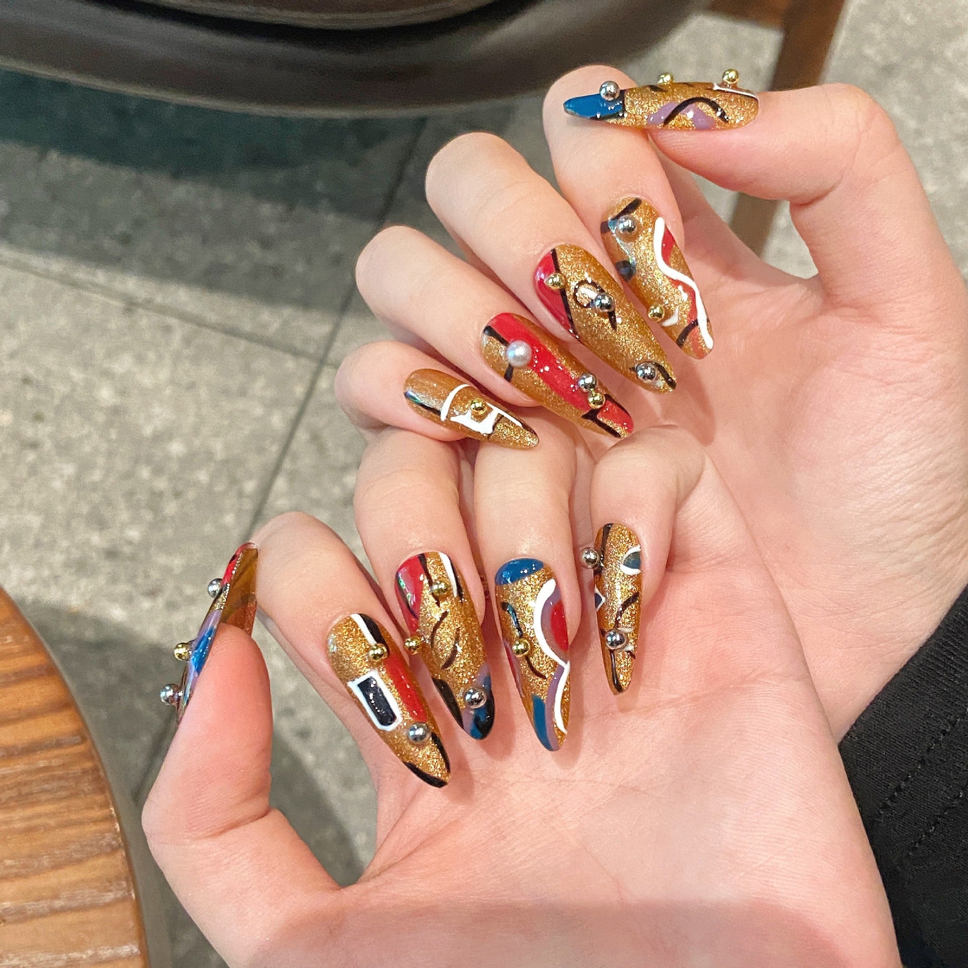 Egypt Prince Hand Drawn Nails Set