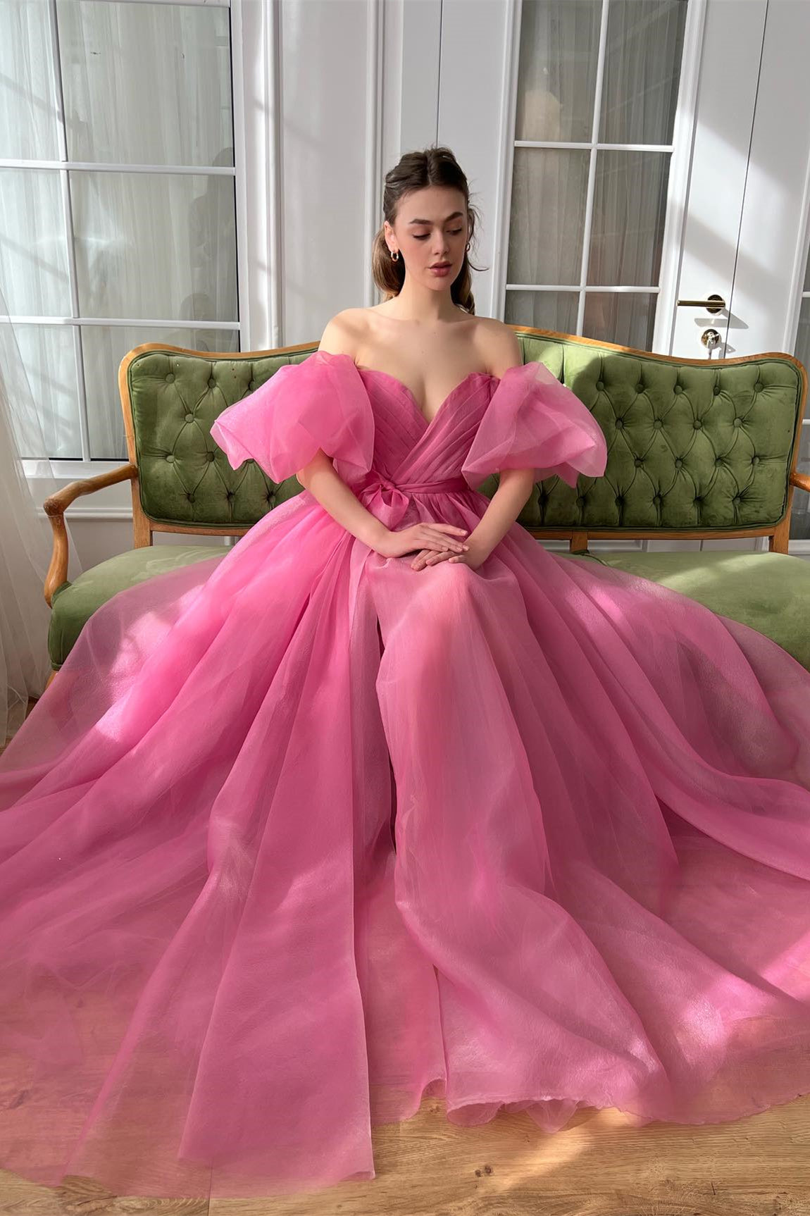 Pink Bubble Gown A-line Prom Dresses, Flowy Prom Dresses, Newest Prom Berryera Pink Bubble Gown A-line Prom Dresses, Flowy Prom Dresses, Newest Prom Berryera