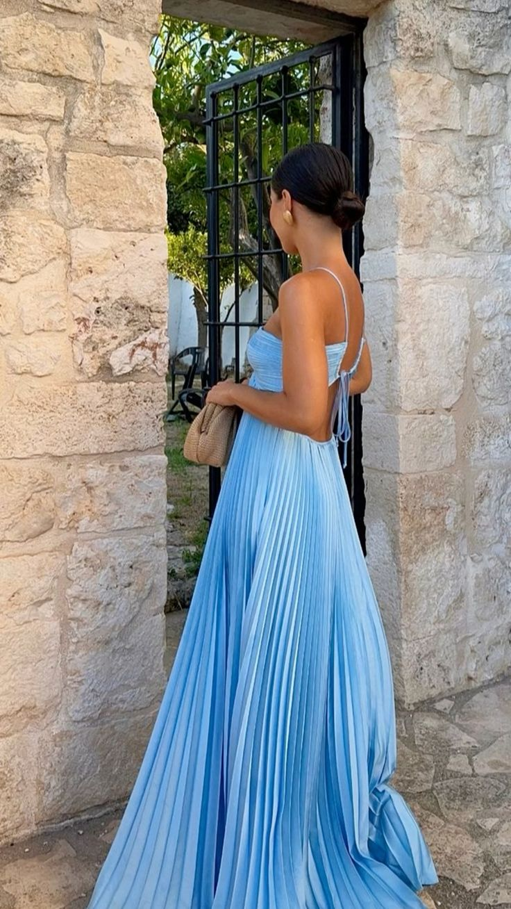 Halter A-line Wedding Guest Dresses, Straps Long Bridesmaid Dresses, Newest Long Prom Dresses