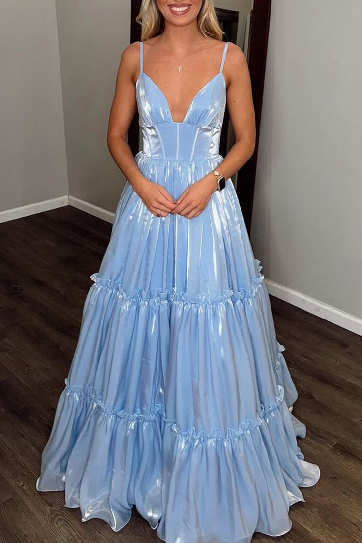 A-line Simple Newest Long Prom Dresses, 2025 Straps Bridesmaid Dresses, Girl Graduation Party Dresses