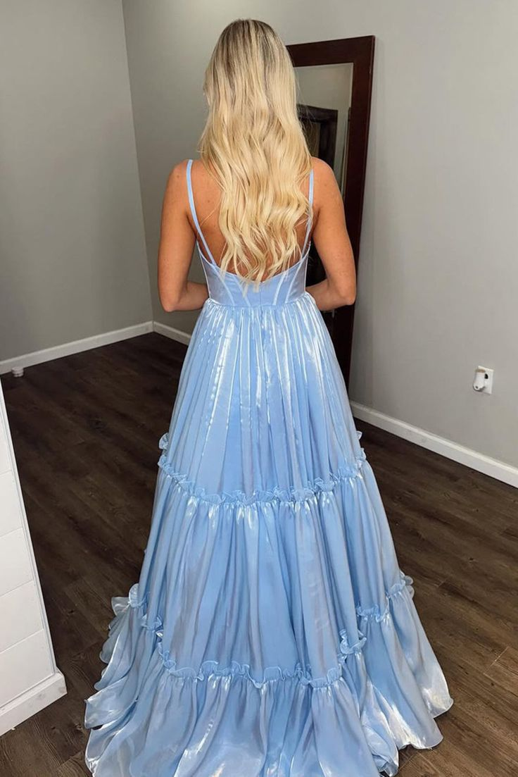 A-line Simple Newest Long Prom Dresses, 2025 Straps Bridesmaid Dresses, Girl Graduation Party Dresses