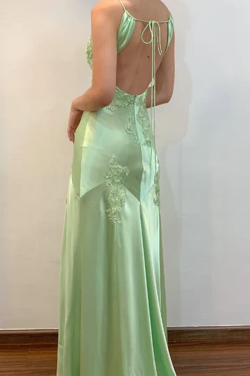 V-neck Appliques Newest Long Prom Dresses, Elegant Bridesmaid Dresses, 2025 Fashion Evening Party Dresses