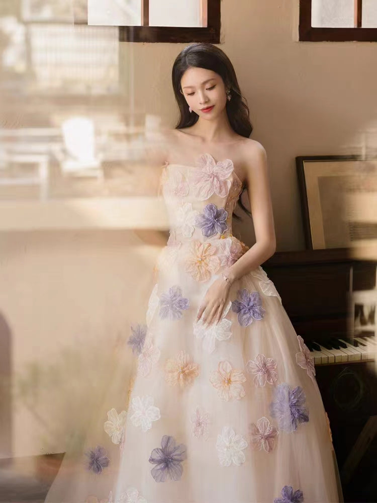 High Fashion Floral Couture Dresses, Elegant Wedding Dresses, Newest 2023 Long Prom Dresses