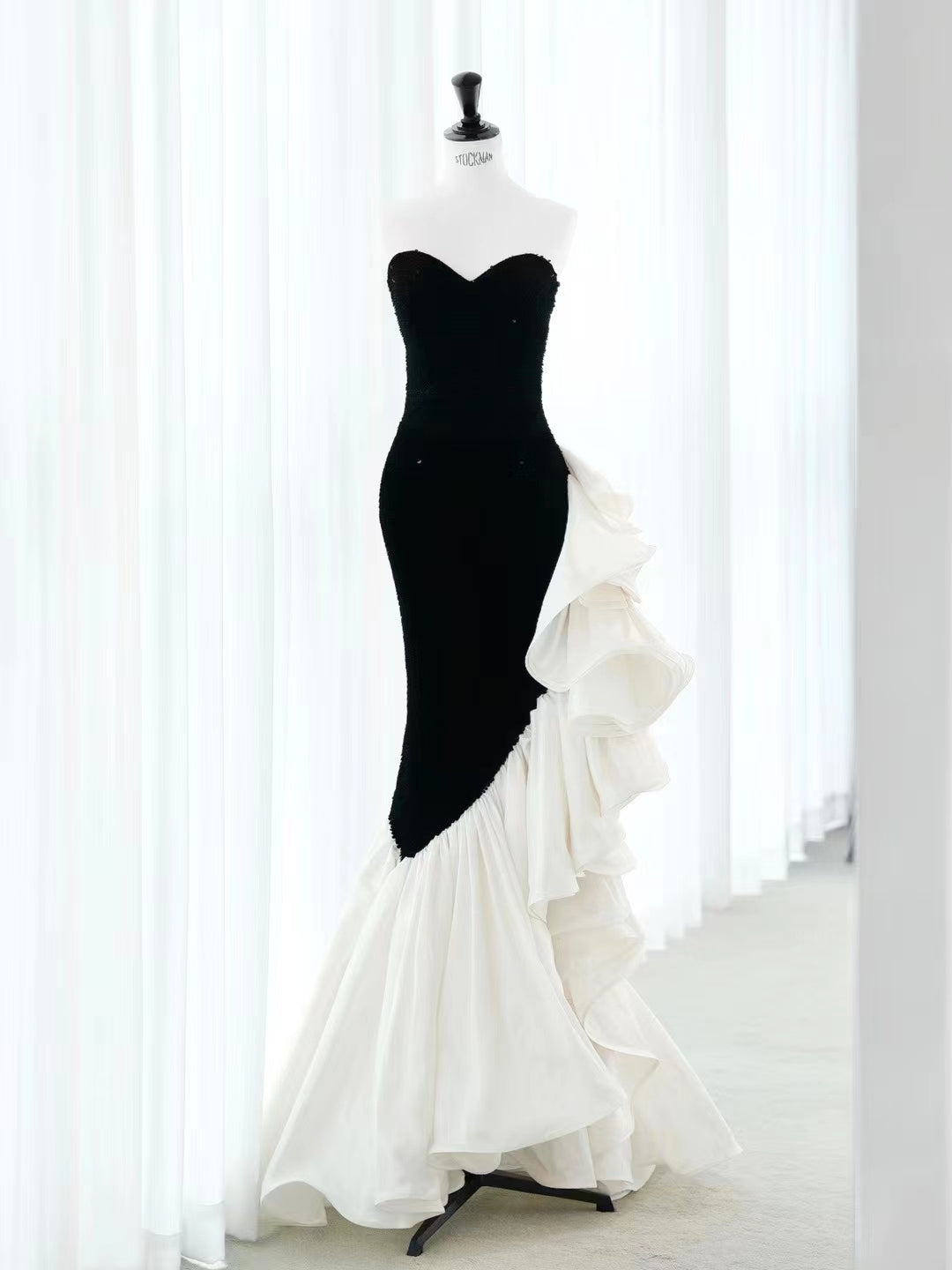 Sweetheart Mermaid Ruffled Prom Dresses, Newest 2023 Prom Dresses, Formal Wear