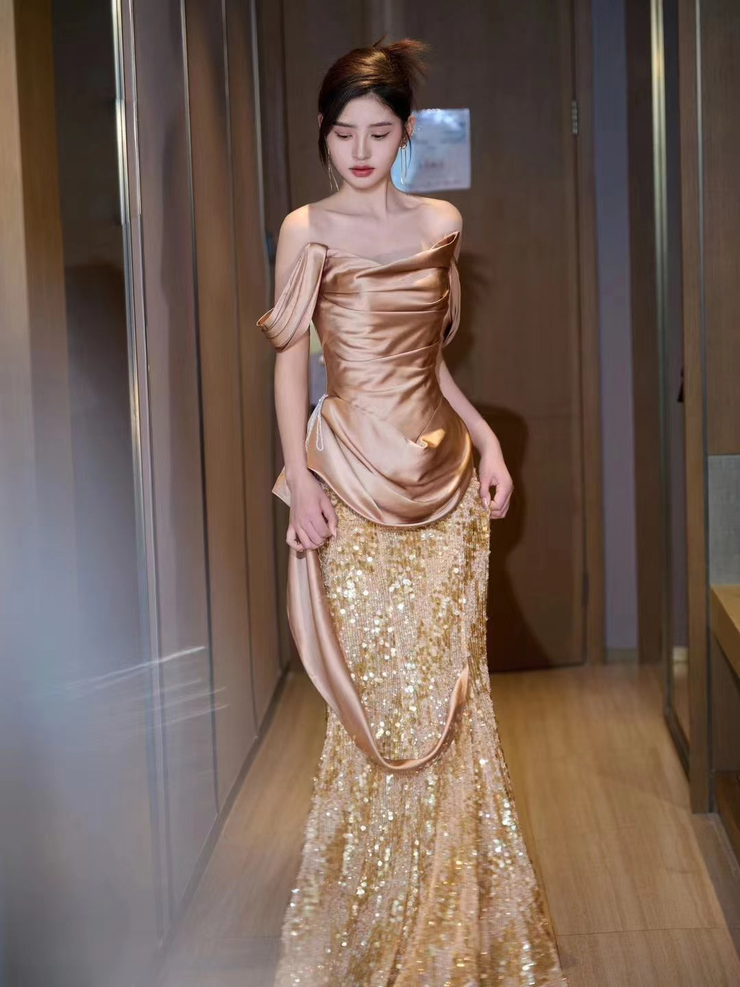 Off the Shoulder Mermaid Prom Dresses, Shiny Prom Dresses, Mermaidcore Berryera Off the Shoulder Mermaid Prom Dresses, Shiny Prom Dresses, Mermaidcore Berryera