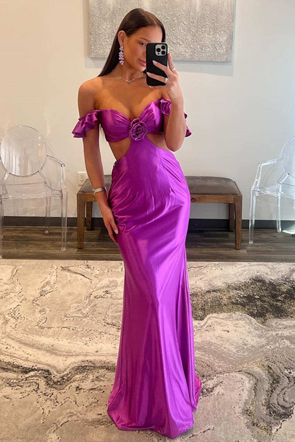 Off The Shoulder Evening Party Dresses, Sexy Newest 2024 Long Prom Dresses, Mermaid Bridesmaid Dresses
