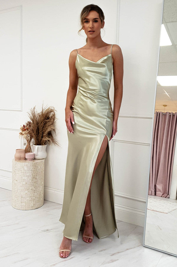 Spaghetti Straps Simple Bridesmaid Dresses, Newest 2024 Long Prom Dresses, Wedding Guest Dresses
