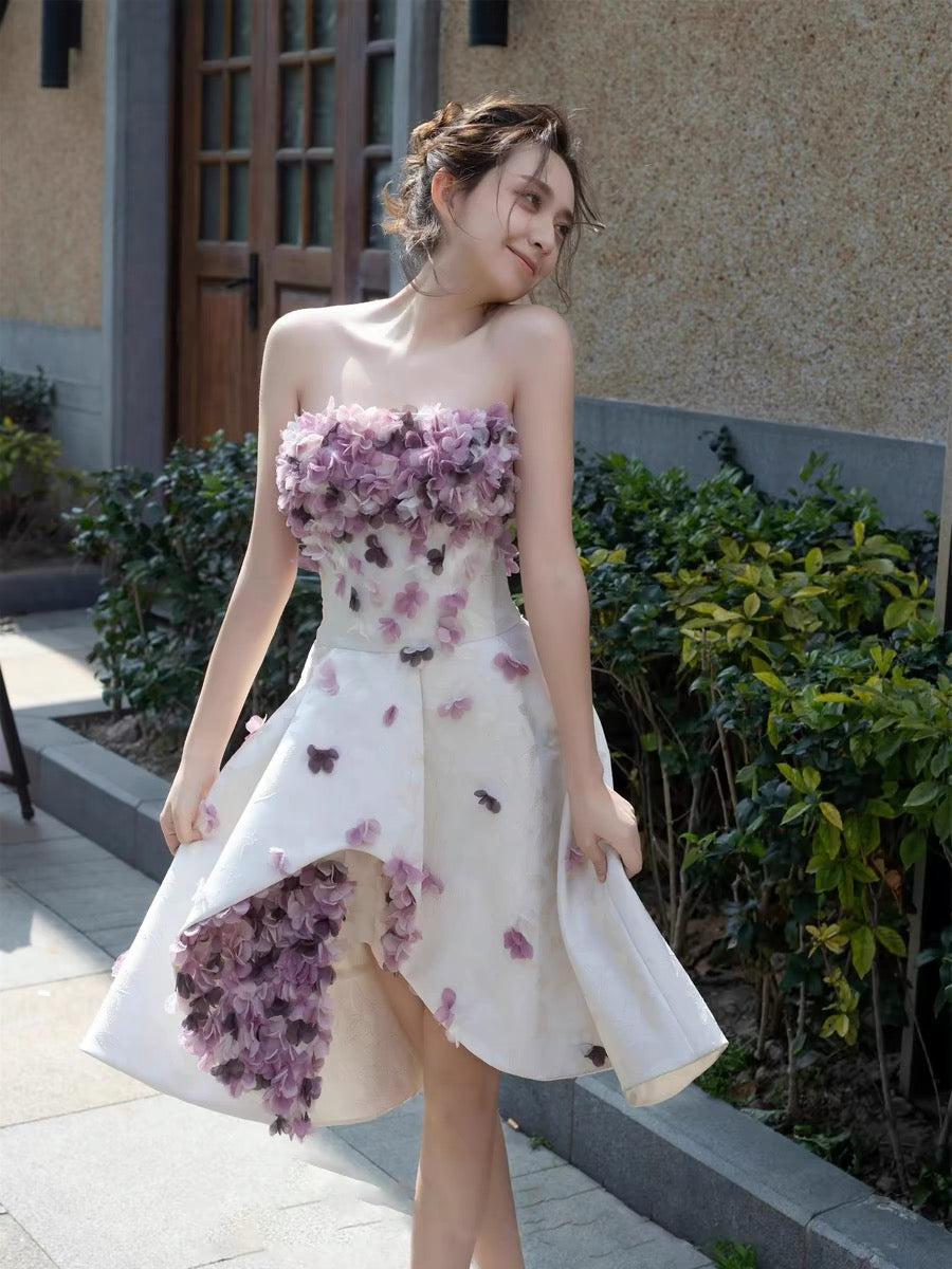 Mini Newest Prom Dresses, Strapless Homecoming Dresses, Fashion Wedding Party Dresses