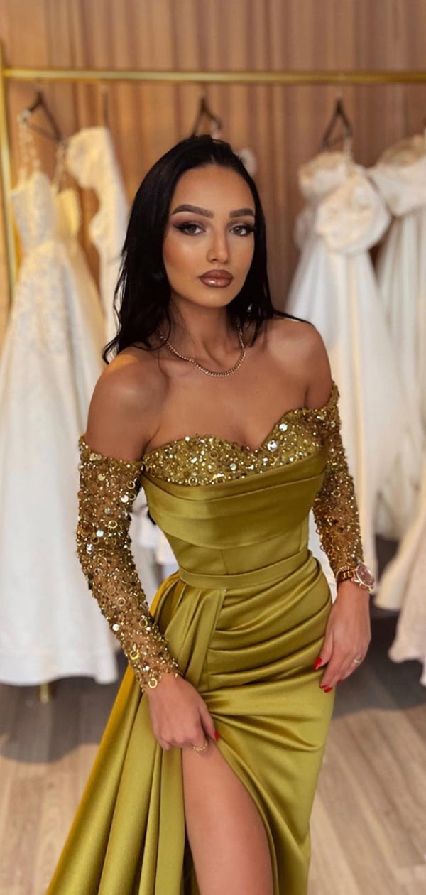 Sweetheart Noble Pickle Green Prom Dresses, Beaded Sequin Long Prom Dr Berryera Sweetheart Noble Pickle Green Prom Dresses, Beaded Sequin Long Prom Dr Berryera