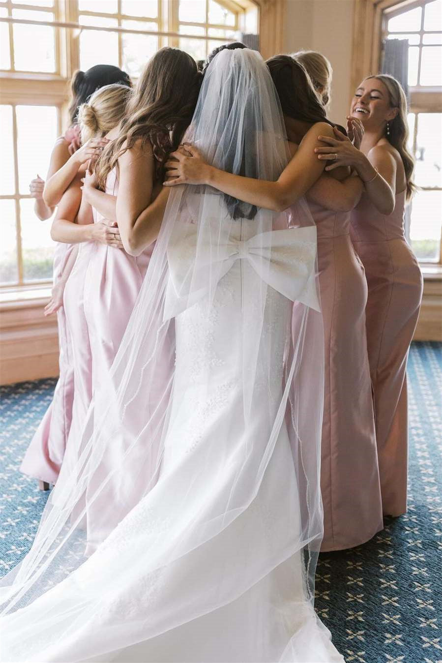 Pink One Shoulder Sheath Satin Long Bridesmaid Dresses WIth 3D Flowers, Elegant Long Prom Dresses