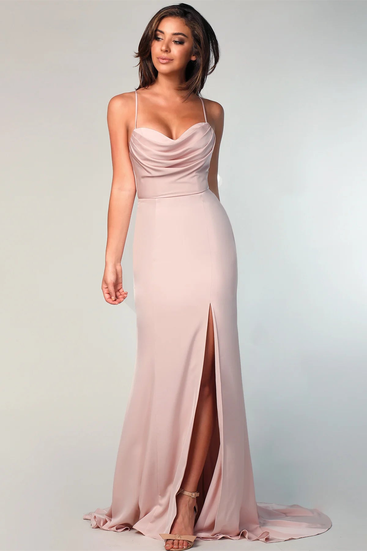 Nude Pink Mermaid Bridesmaid Dresses, Long Bridesmaid Dresses, Wedding Berryera Nude Pink Mermaid Bridesmaid Dresses, Long Bridesmaid Dresses, Wedding Berryera