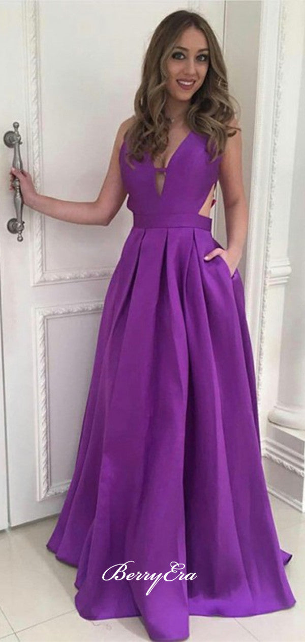 Purple Popular Prom Dresses, Evening Party Prom Dresses, Newest Prom Dresses
