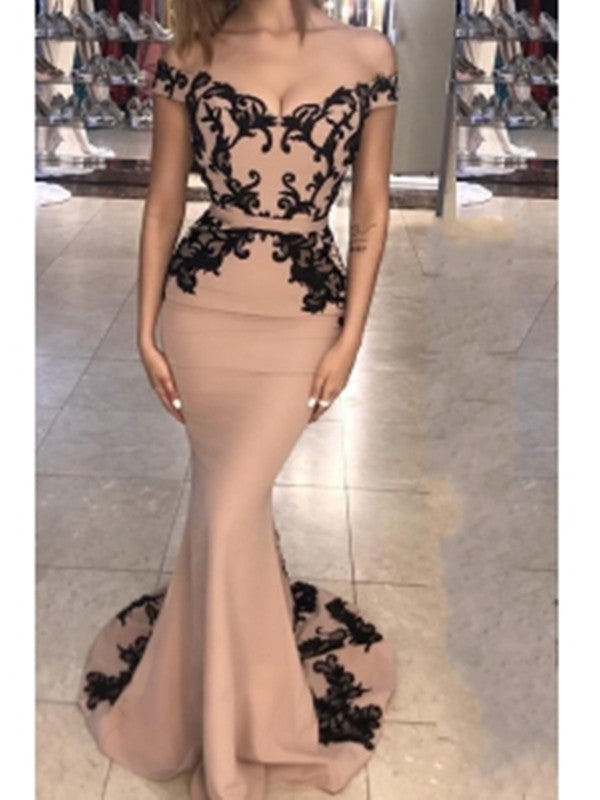 Mermaid Long Prom Dress 2019, Evening Party Ivory Dress, Lace Prom Dress