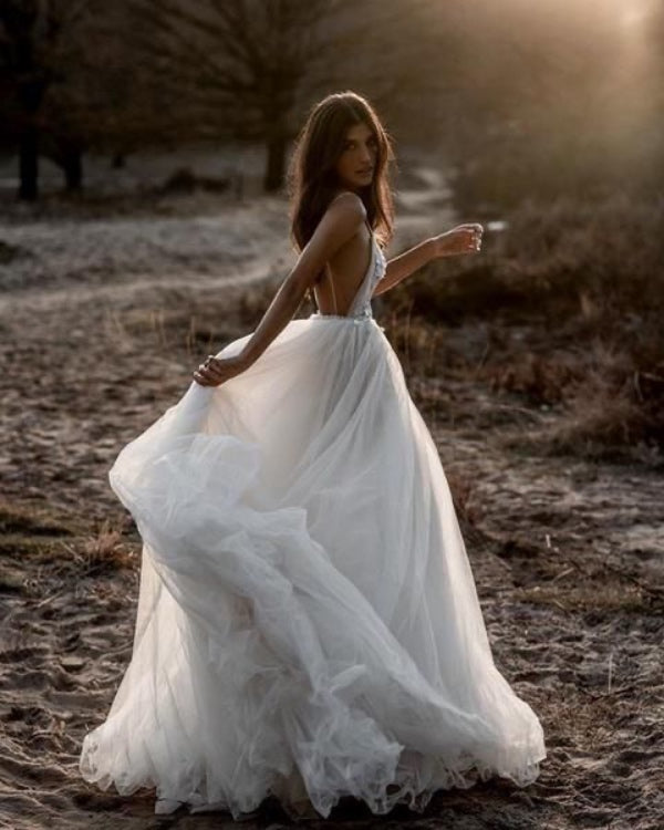 Popular Wedding Dresses, Sexy Wedding Dresses, Open Back Wedding Dresses