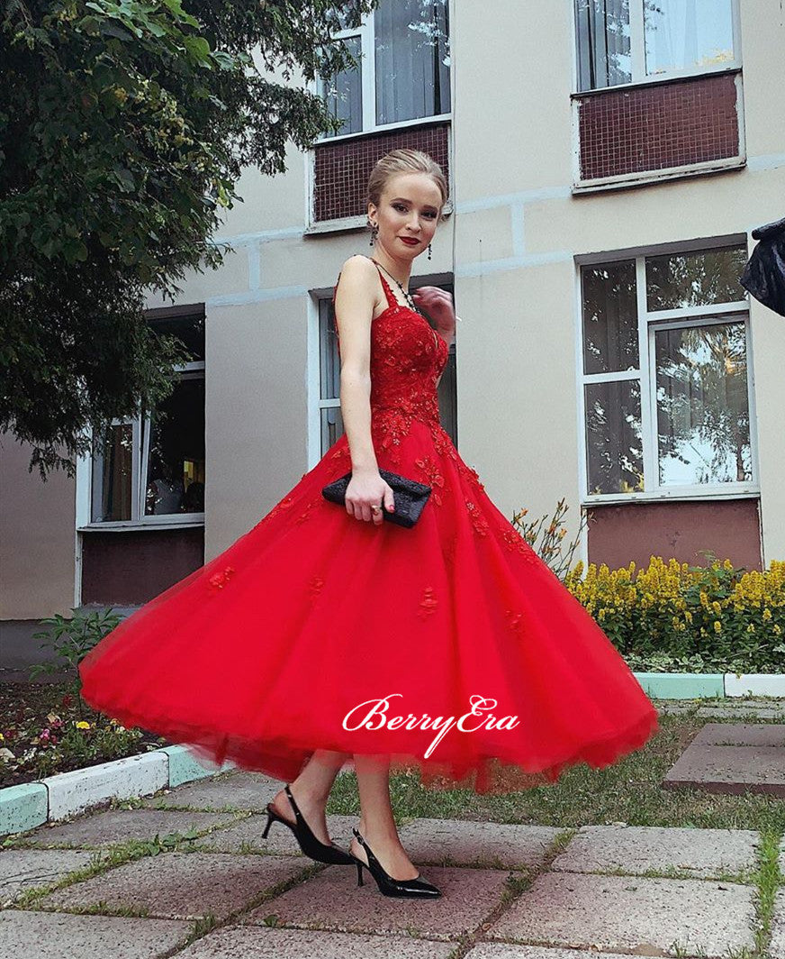 Tulle A-line Prom Dresses 2020, Appliques Sweetheart Prom Dresses