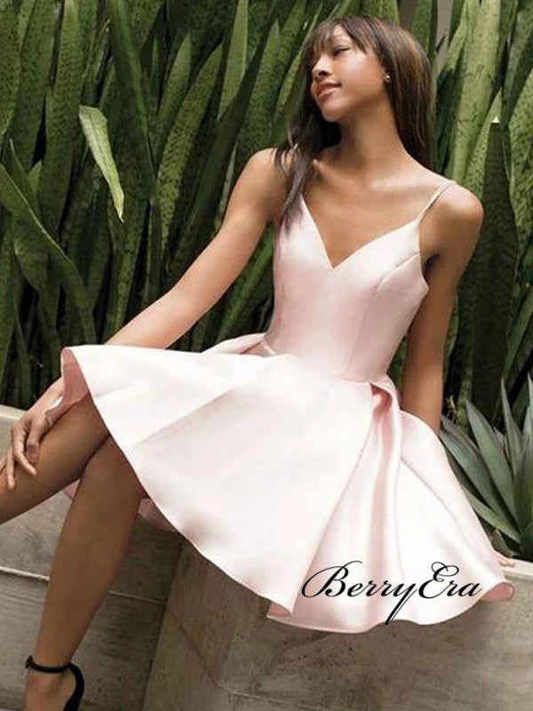 Spaghetti Straps Short Homecoming Dresses, Home Party Dresses