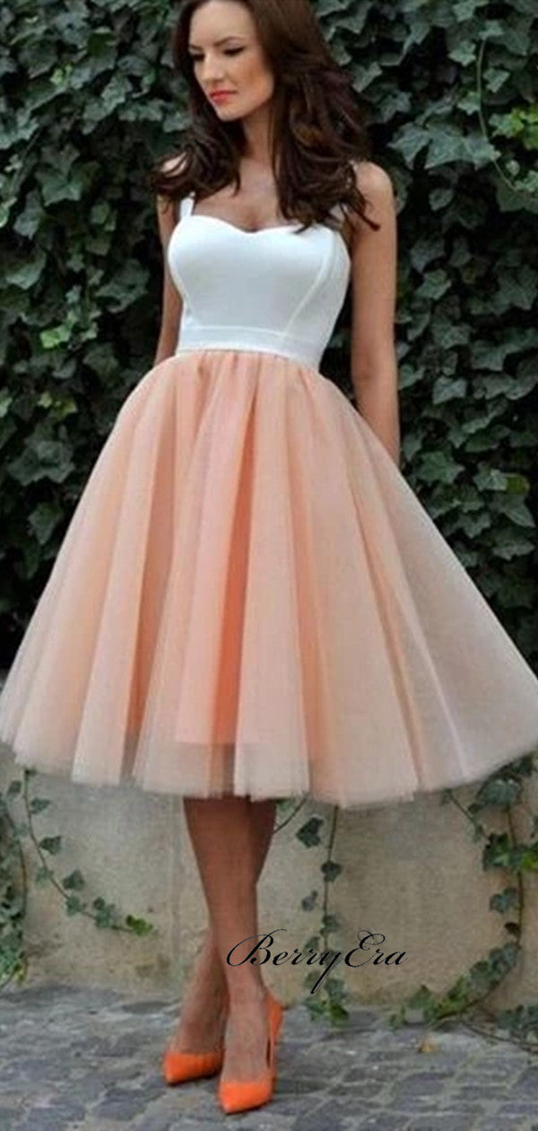 Simple A-line Tulle Home Party Homecoming Dresses