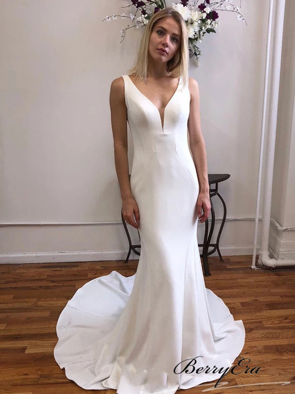 Simple Popular Design Wedding Dresses, Mermaid Wedding Dresses