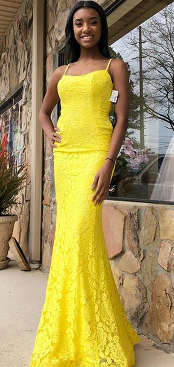 yellow mermaid prom dresses 2020 Sheer-Bodice Long Pastel Mermaid Prom Gown