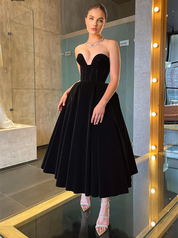 Strapless Black Girl Graduation Dresses, A-line Prom Dresses, Newest 2 Berryera Strapless Black Girl Graduation Dresses, A-line Prom Dresses, Newest 2 Berryera