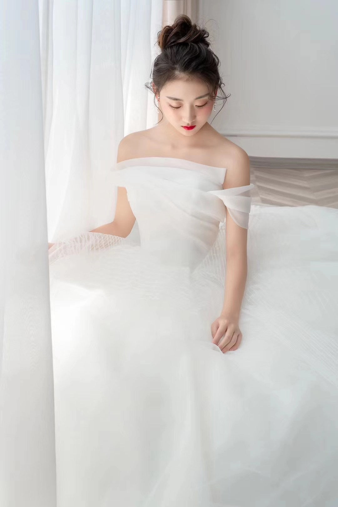 Newest Off The Shoulder Bridal Gowns, A-line Princess Popular Wedding Dresses