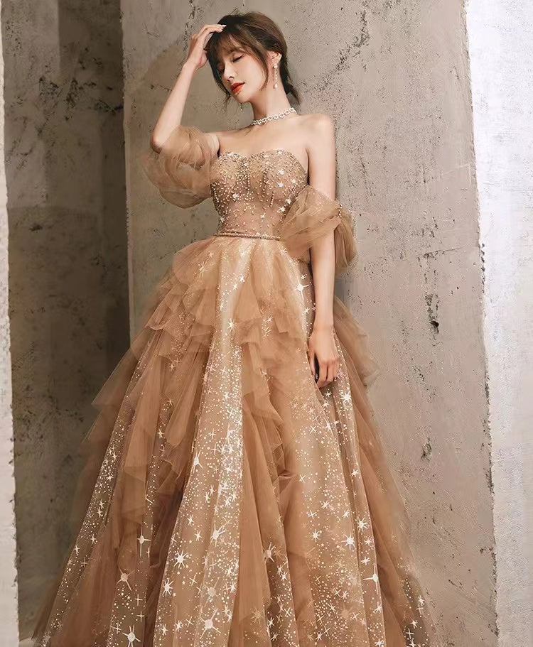 Off The Shoulder Sequin Newest 2022 Long Prom Dresses, Wedding Guest Dresses, Fashion Wedding Dresses
