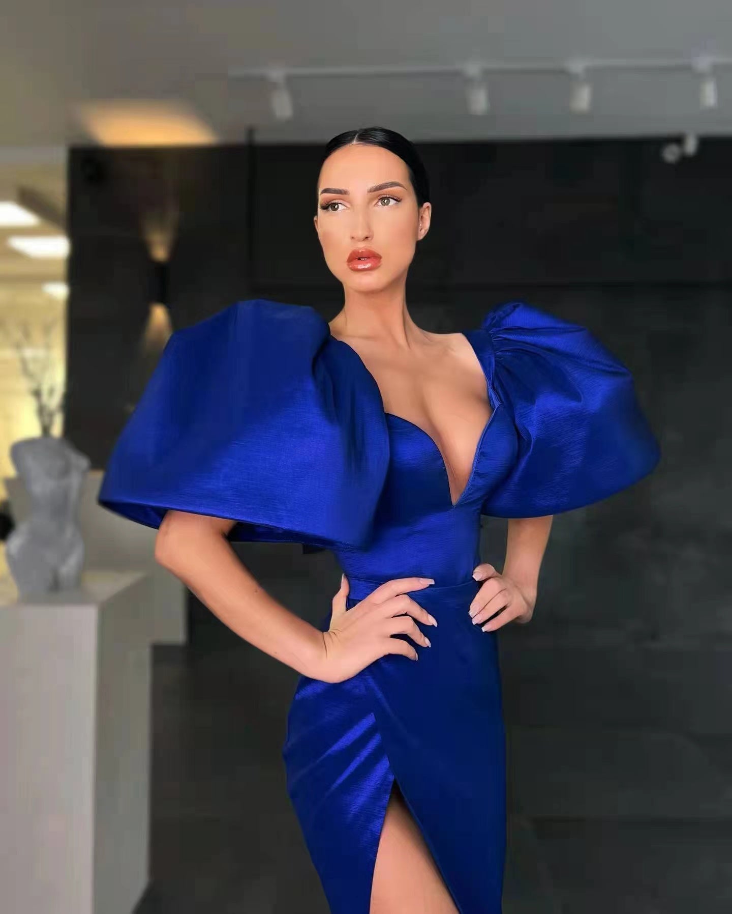 Newest Mermaid Design Long Prom Dresses, Royal Blue Side Slit Evening Berryera Newest Mermaid Design Long Prom Dresses, Royal Blue Side Slit Evening Berryera
