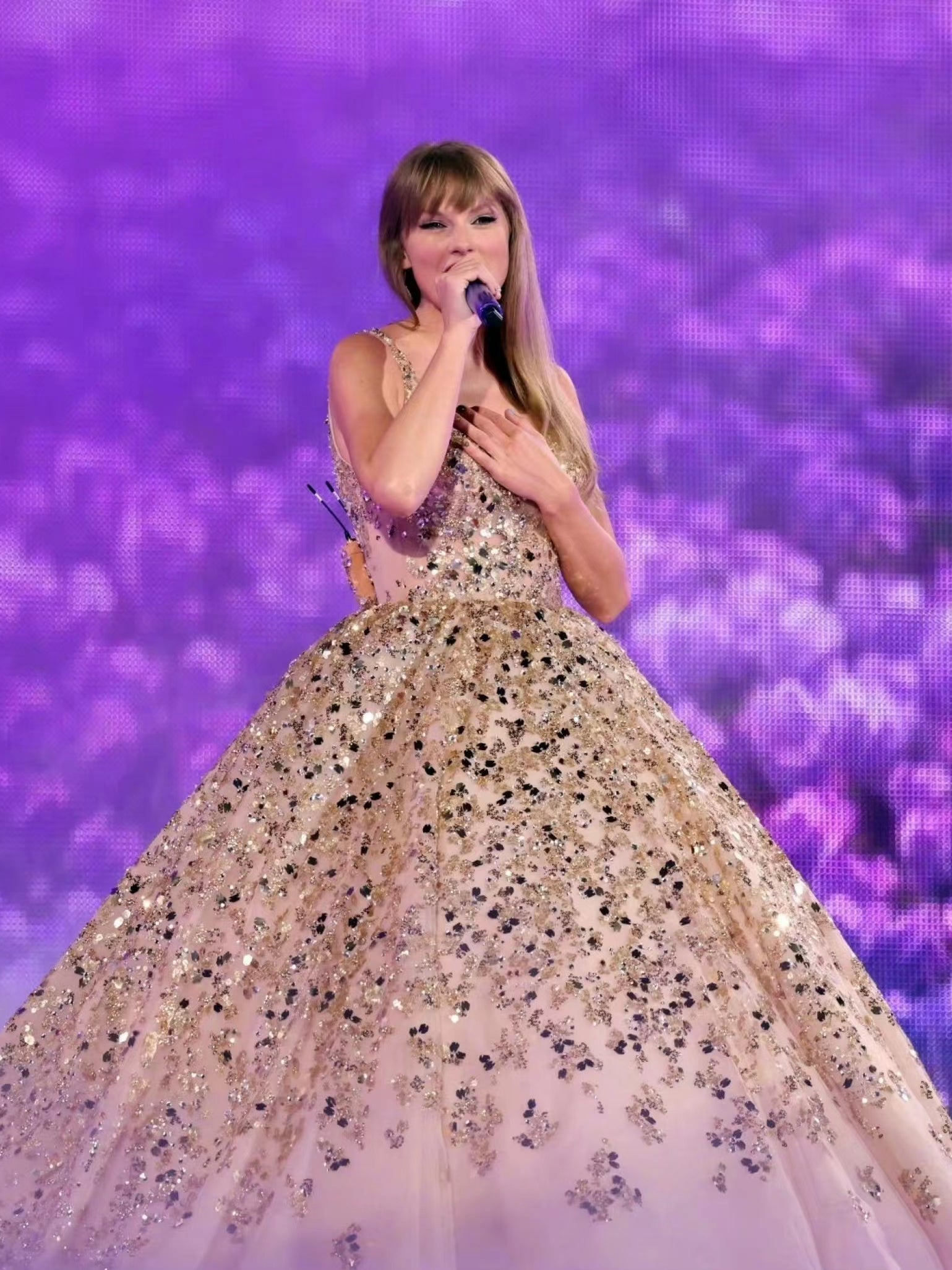 Recreation of Taylor Swift The Enchanted Champagne Beaded Ball Gown, N – Berryera Recreation of Taylor Swift The Enchanted Champagne Beaded Ball Gown, N – Berryera
