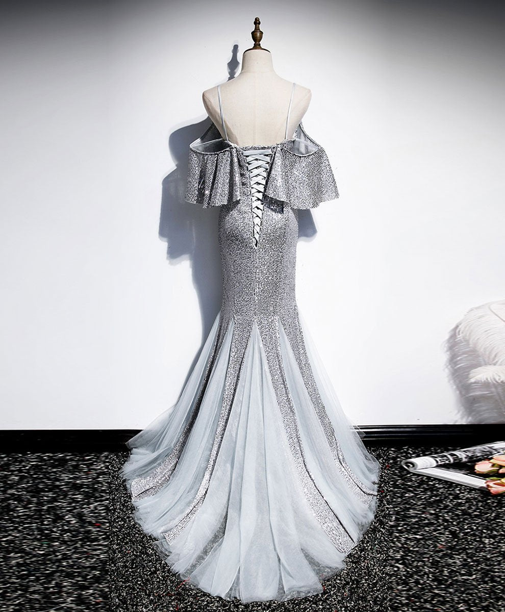 Off The Shoulder Sequins Long Prom Dresses, Popular Mermaid 2020 Prom Dresses