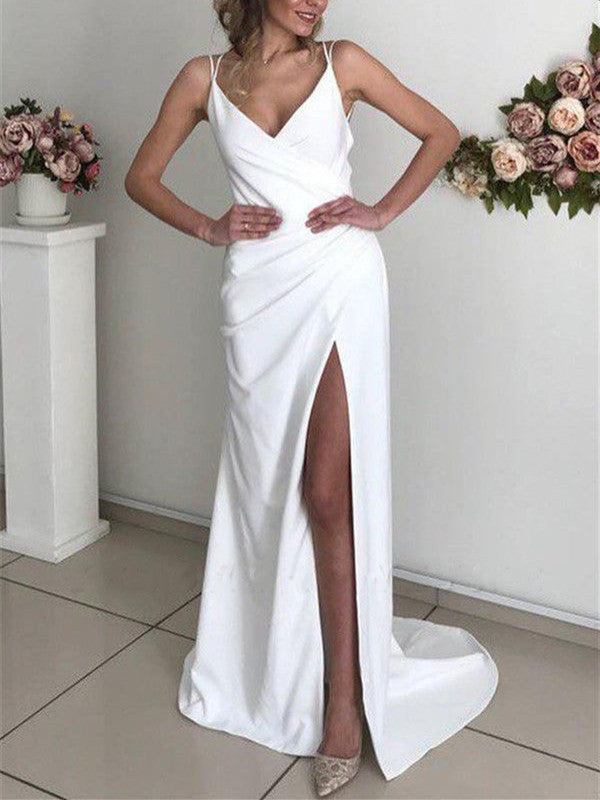 Custom Design Wedding Dresses, Straps Simple 2020 Wedding Dresses