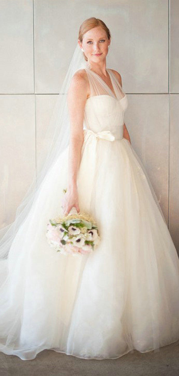 A-line Popular Wedding Dresses, 2020 Affordable Long Wedding Dresses, Bridal Gowns
