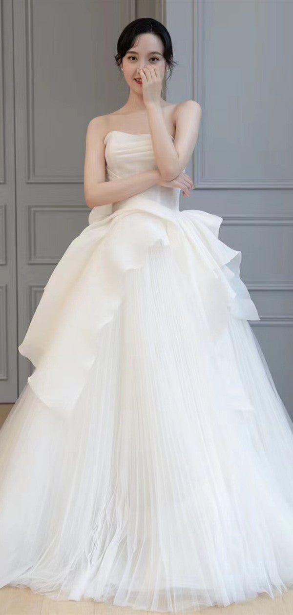 Unique Design Popular 2020 Bridal Gowns, Modest A-line Wedding Dresses