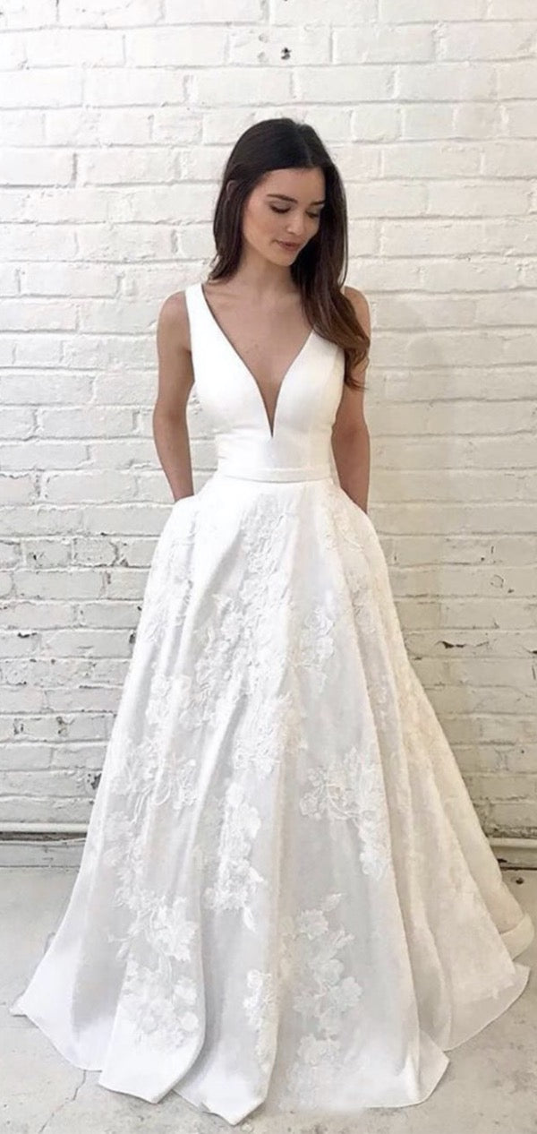 Lace Elegant Wedding Dresses, 2020 Newest Popular Wedding Dresses, Bridal Gowns