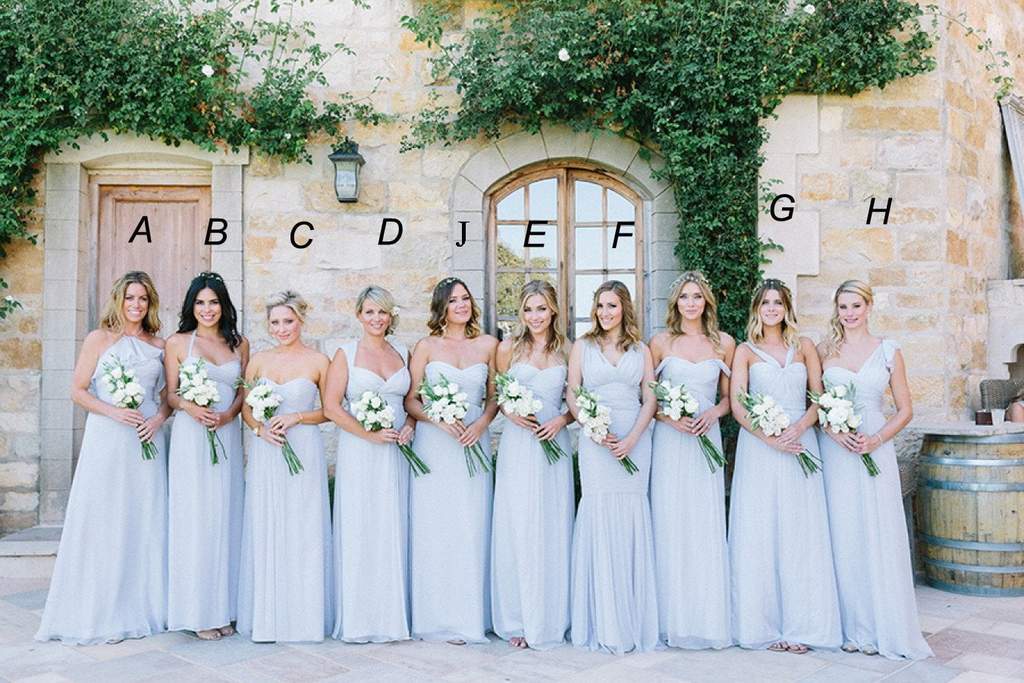 Mismatched Long Light Blue Chiffon Bridesmaid Dresses, Wedding Party Dresses