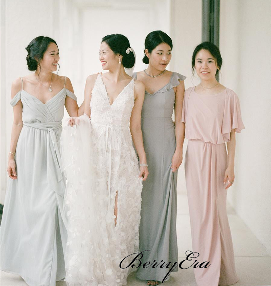 Mismatched Wedding Bridesmaid Dresses, Popular A-line Bridesmaid Dresses
