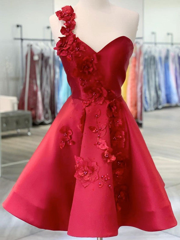 One Shoulder Red Color Homecoming Dresses, Homecoming Dresses, Popular Berryera One Shoulder Red Color Homecoming Dresses, Homecoming Dresses, Popular Berryera