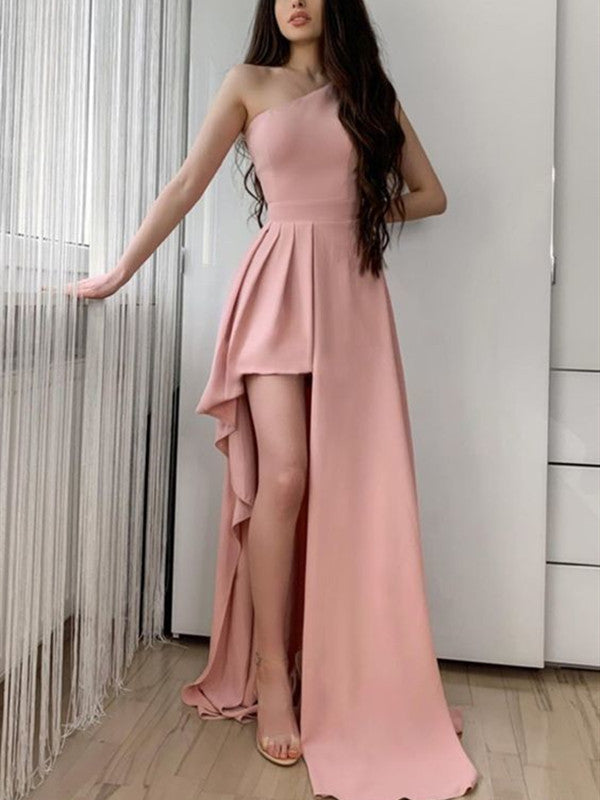 One Shoulder Unique Design Long Prom Dresses, Fashion 2020 New Prom Dresses