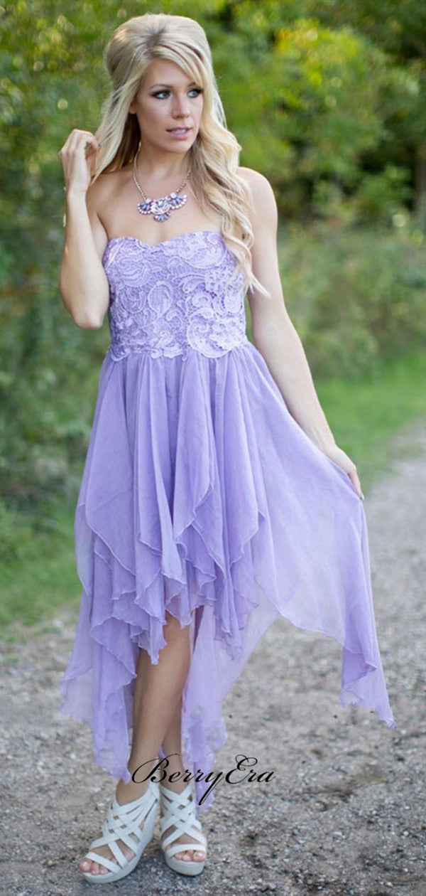 Strapless Lace Bridesmaid Dresses, Unique Purple Wedding Guest Dresses Berryera Strapless Lace Bridesmaid Dresses, Unique Purple Wedding Guest Dresses Berryera