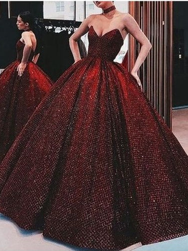 Sweetheart Long Ball Gown Red Sequin Prom Dresses, Unique Prom Dresses Berryera Sweetheart Long Ball Gown Red Sequin Prom Dresses, Unique Prom Dresses Berryera