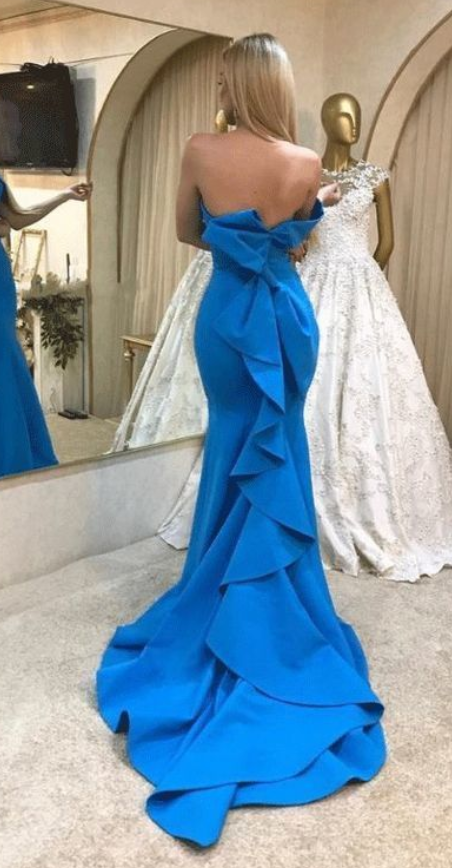 Charming Elegant Fashion Sleeveless Mermaid Evening Dress, 2021 Long Prom Dresses