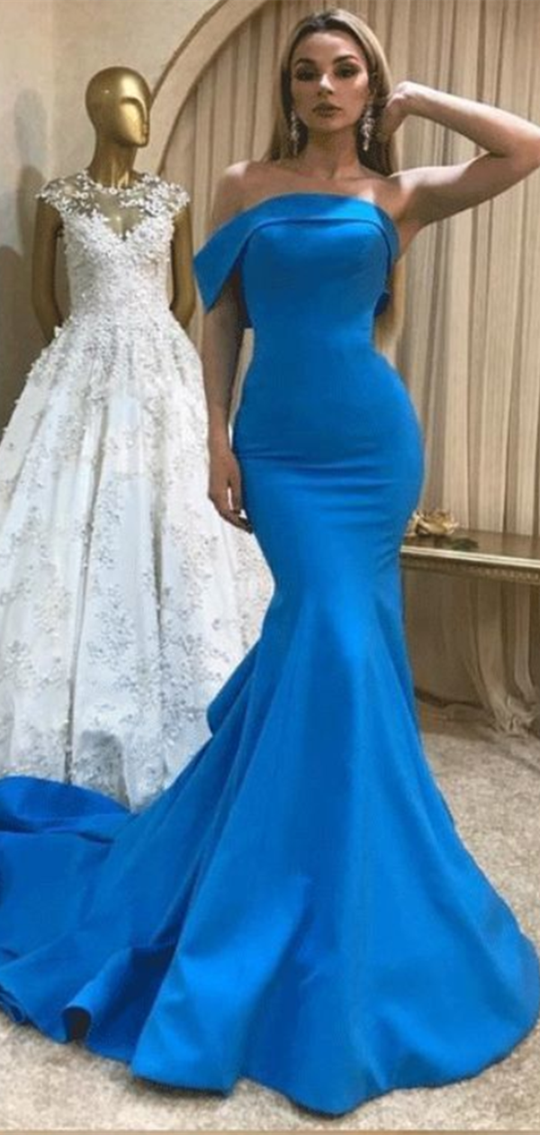 Charming Elegant Fashion Sleeveless Mermaid Evening Dress, 2021 Long Prom Dresses