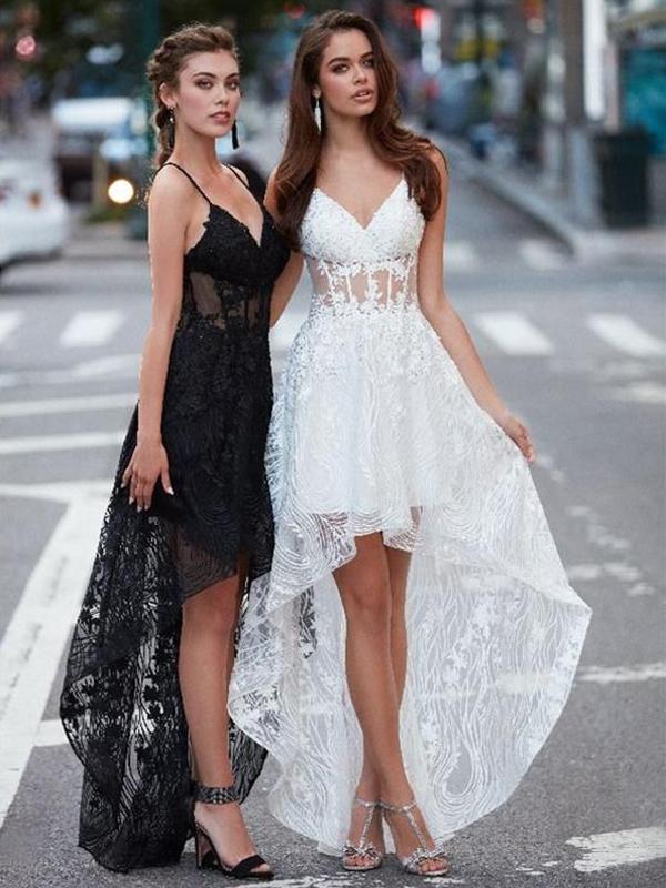 Elegant Spaghetti Straps Lace Evening Prom Dresses Berryera Elegant Spaghetti Straps Lace Evening Prom Dresses Berryera