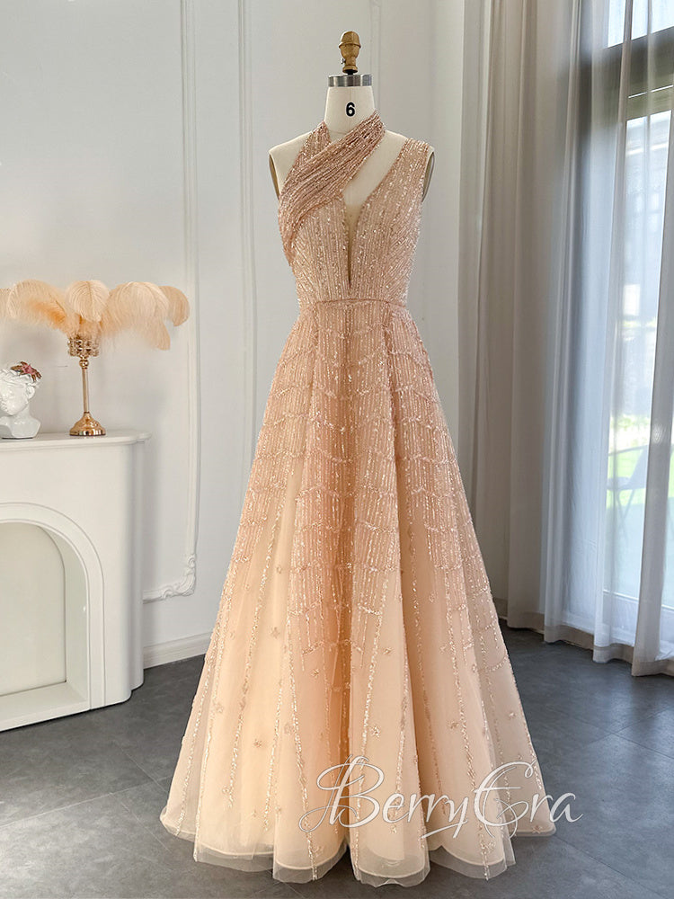 Sexy Luxury Handmade Beaded Prom Dresses, A-line Prom Dresses, 2023 Newest Prom Dresses, Evening Dresses