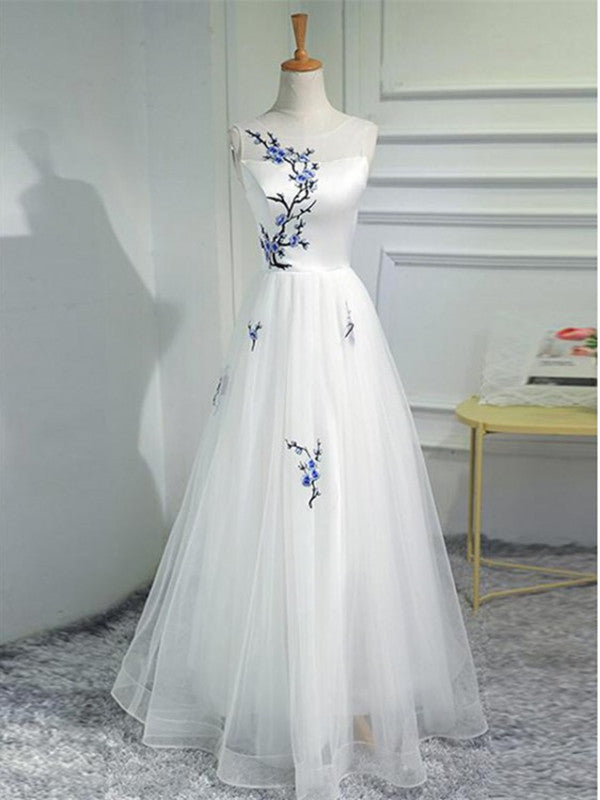 Modest Prom Dresses, A-line Long Prom Dresses