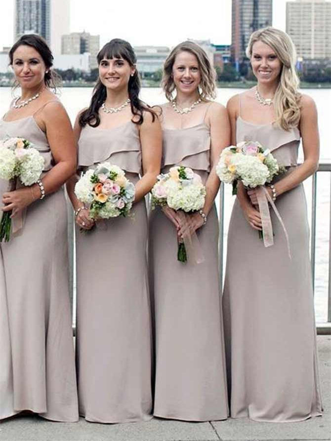 Simple Design Long Bridesmaid Dresses, Popular Bridesmaid Dresses, Cheap Bridesmaid Dresses