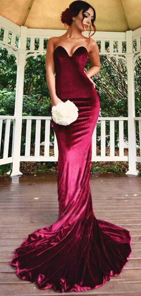dark red velvet bridesmaid dresses Beautiful Dark Red Velvet Off Shoulder Bridesmaid Dress, A-line Long Prom Dress