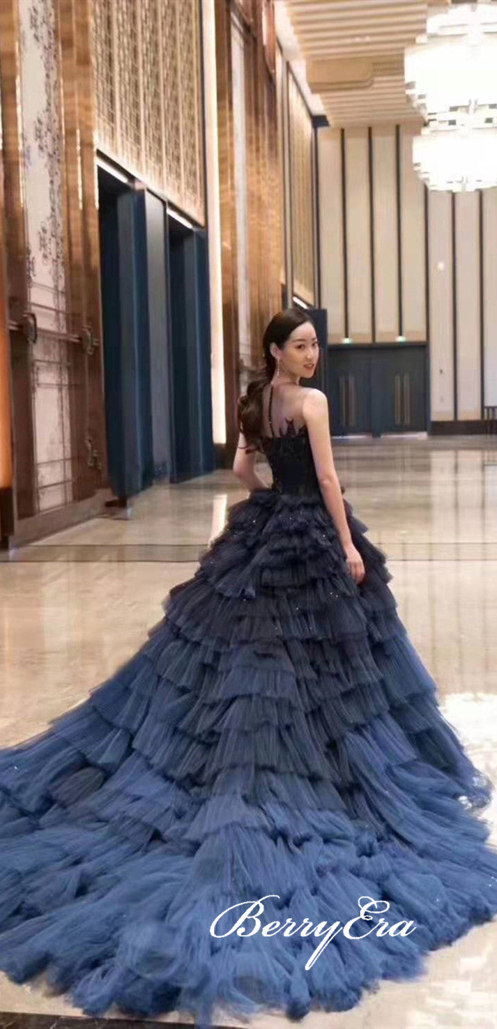 blue gradient wedding dress 21 Adorable Blue Wedding Dresses For Romantic Celebration