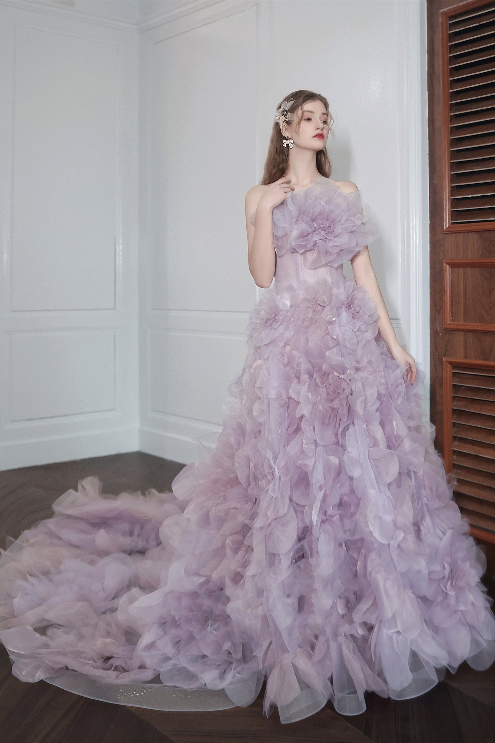 Newest Handmade Purple floral Prom Dresses, Wedding Dresses, Customize Berryera Newest Handmade Purple floral Prom Dresses, Wedding Dresses, Customize Berryera